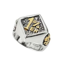 Skull Size 8 Worn Only By True Outlaws 1% Er Biker Motorcycle Club Men's Ring Size 8