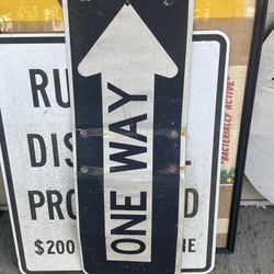 One Way Sign 