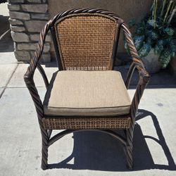 1970s Vitage Barley Twist Ratten And Wicker Chairs Set Of 2