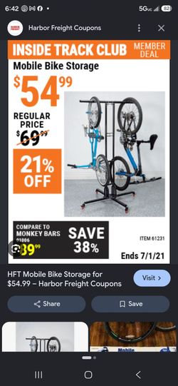 Rolling bike rack