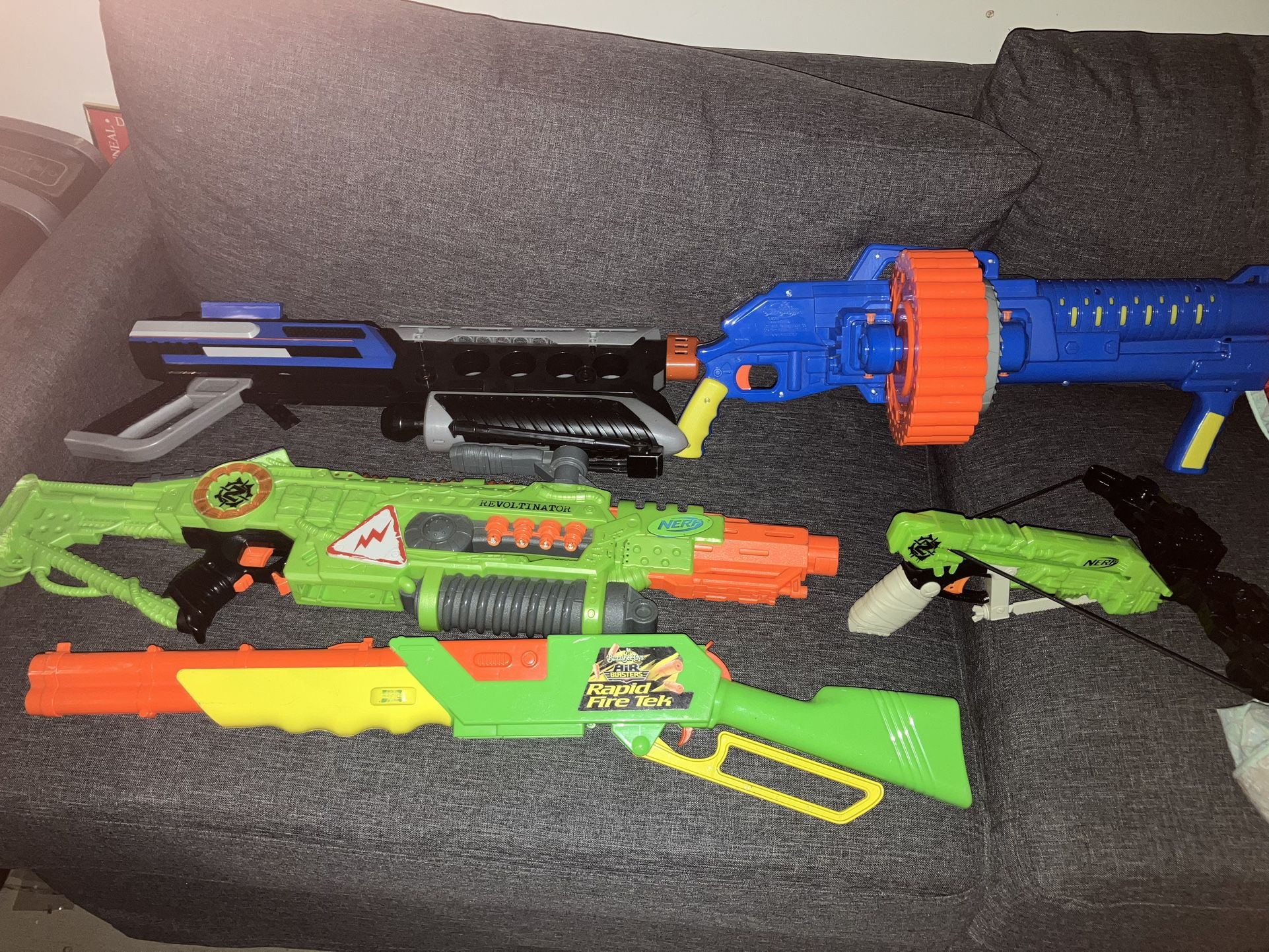 Lot 7 nerf variety wild west toy gun collection bow hunting bundle sniper mix