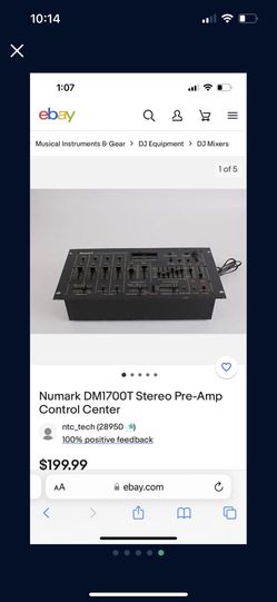 Numark DM1700T Stereo Pre-Amp Control Center