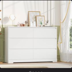 Wayfair 6 Drawer White Dresser. 