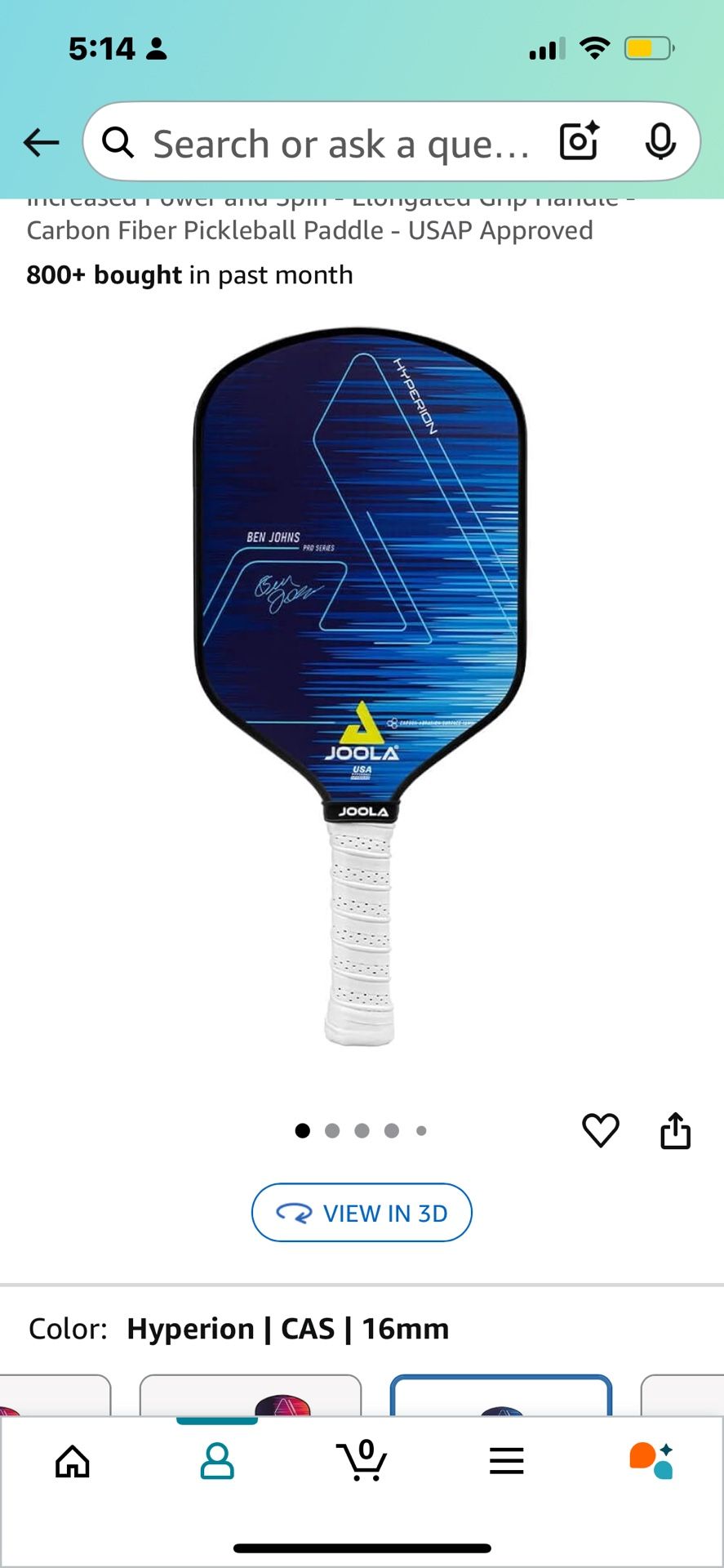 JOOLA Ben Johns Hyperion Pickleball Paddle
