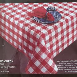 New Fabric Table Cloth  52” x 90”