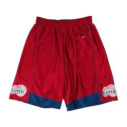 Vintage Nike Los Angeles Clippers Reversible Satin Shorts Mens XL Red Blue LA