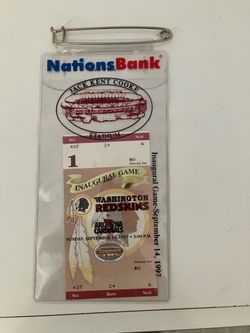 Inaugural Washington Redskins/Commanders Game Ticket