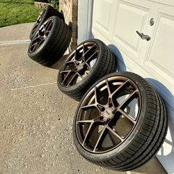 5x120 20” Staggered Wheels American racing 