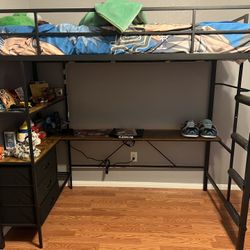 Loft bed With XL Twin Mattress