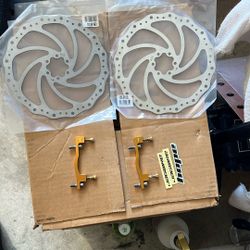 Front And Rear Rotors With Brackets And Hardware