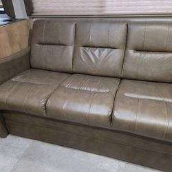 54" brown RV jackknife sofa/bed.