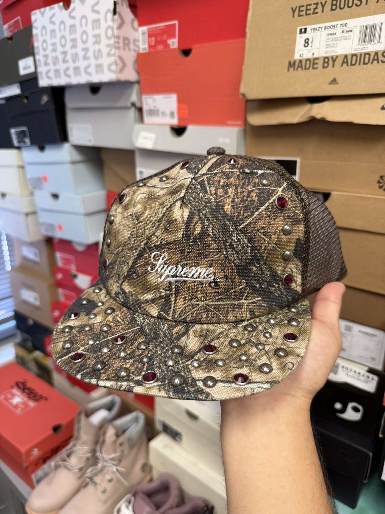 Supreme BB Simon Studded Camo Hat
