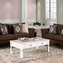 Brand New Brown Super Plush Sofa & Loveseat (Pillows Included)