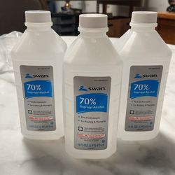 Rubbing Alcohol,  3 bottles