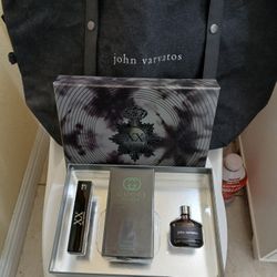 Brand New Gucci Guilty Essence Cologne With John Varvatos Cologne And Traveling Bag