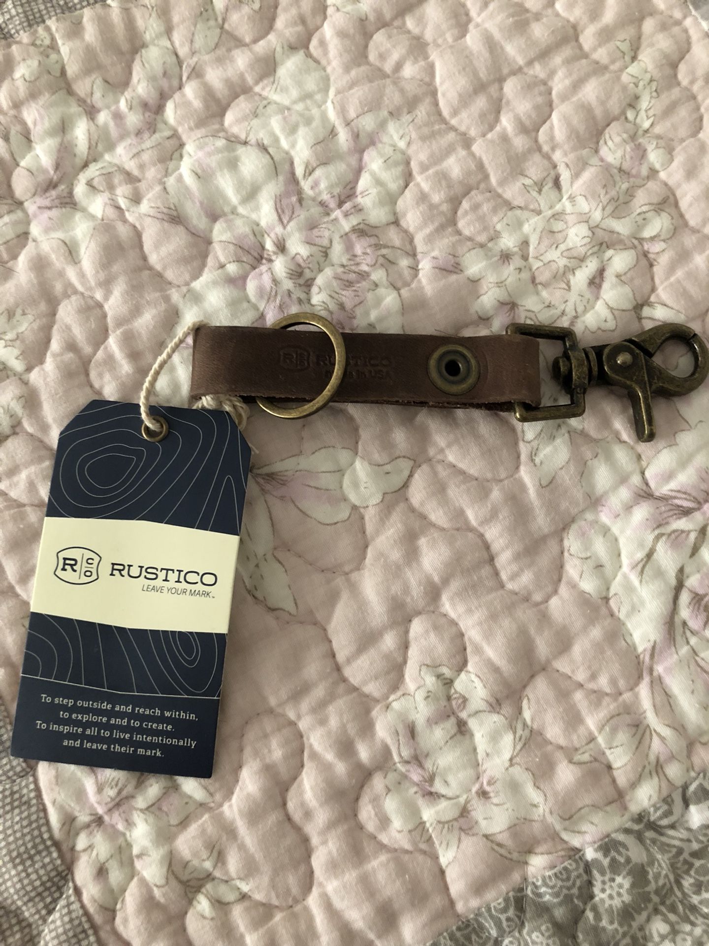 Leather keychain