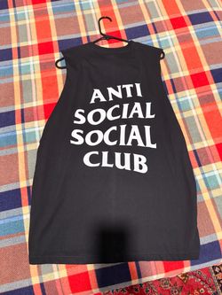 Anti Social Social Club Black Sleeveless T-Shirt - Large