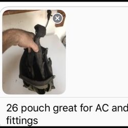 Husky tool Cary bag lot of pouches 26 great for AC and fittings