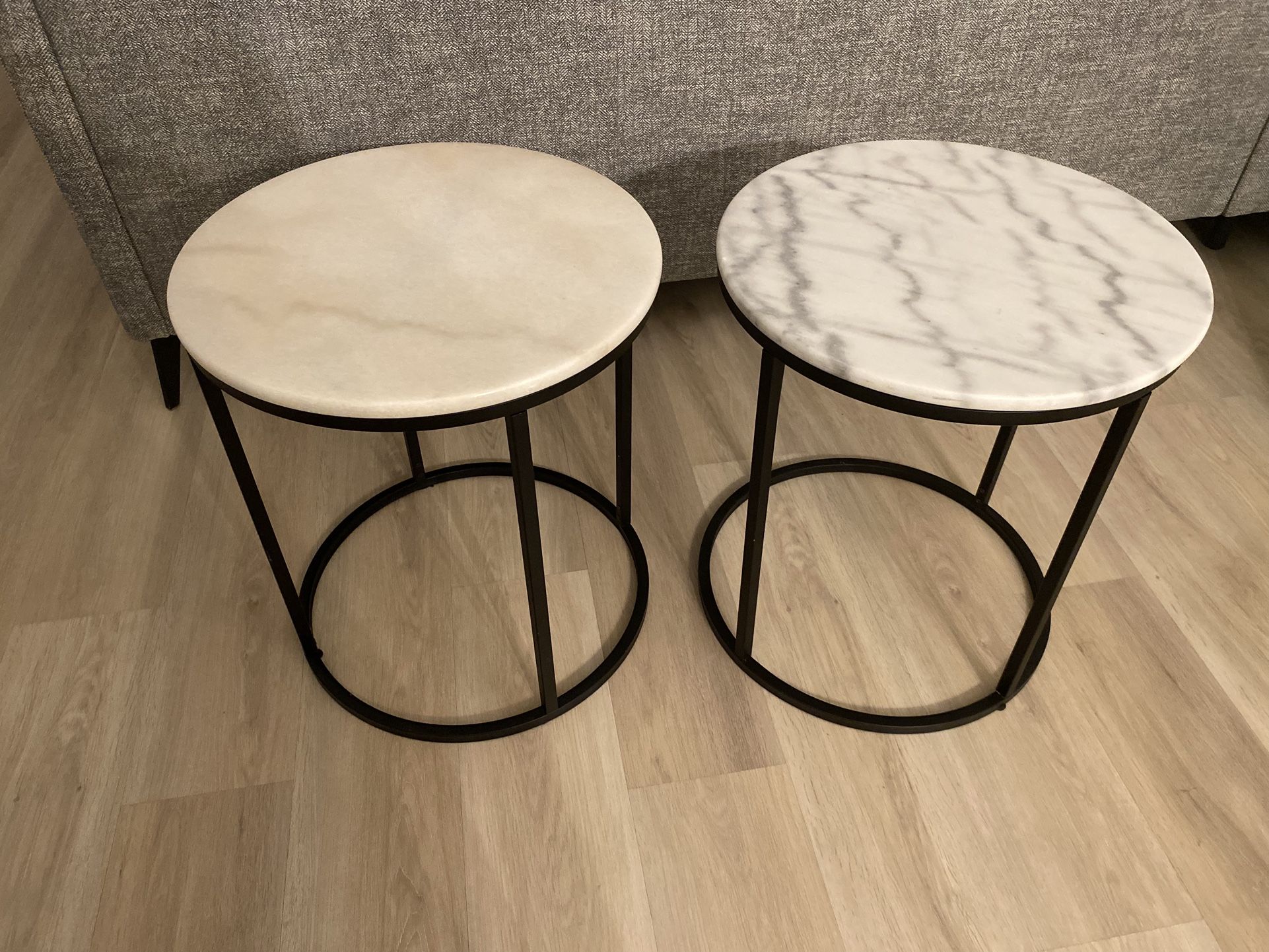 Marble end tables