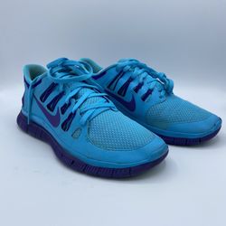 Nike Womens Free Run 5.0 580591-445 Blue Purple Running Shoes Size 8