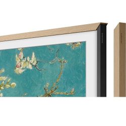 SAMSUNG 75-Inch The Frame Customizable Bezel, Modern Teak (VG-SCFA75TKBZA, 2021 Model), 