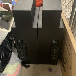 Avex Wired Wood Based Speakers From A Home Theater  (No Wires Included)