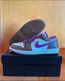 Nike Air Jordan 1 Low Purple Mocha Brown 553558-215 Men's Size 10 Brand New
