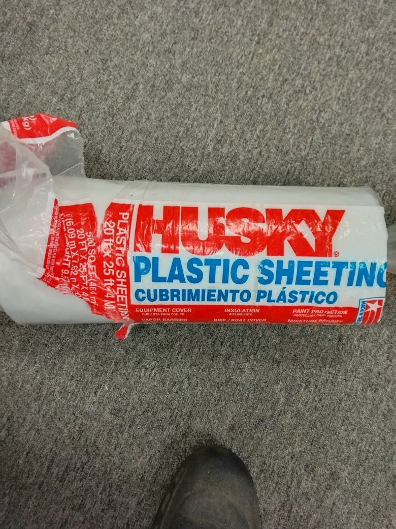20 ft. x 25 ft. Clear 4 mil Plastic Sheeting
