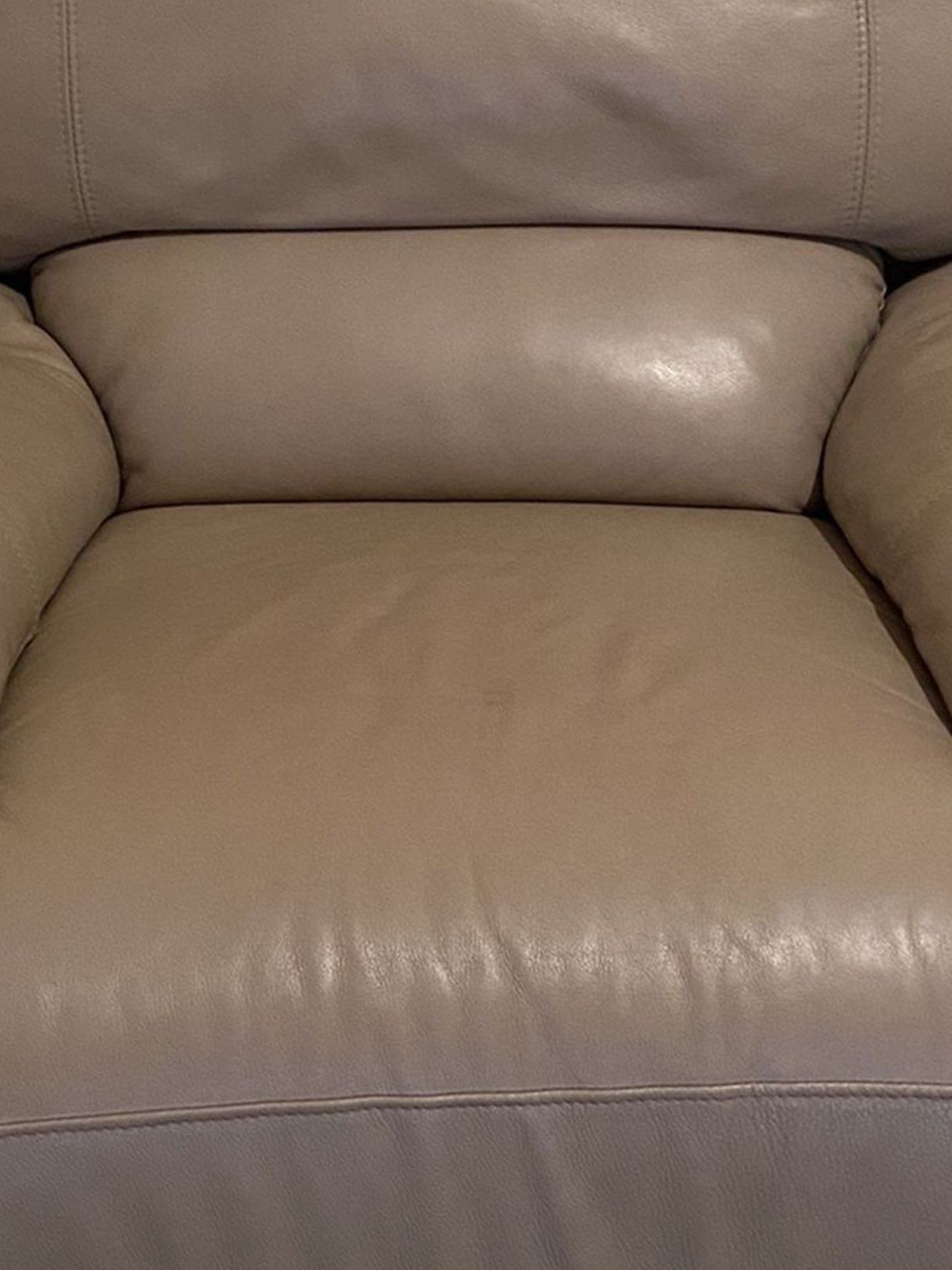 Beige Oversized Reclining Couch