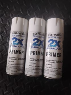 3 new cans of Rust-Oleum Primer paint.