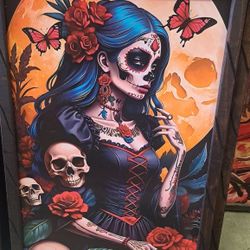 Sugar Skull & Skulls/ Butterflies Xl Art Decor 24x36 