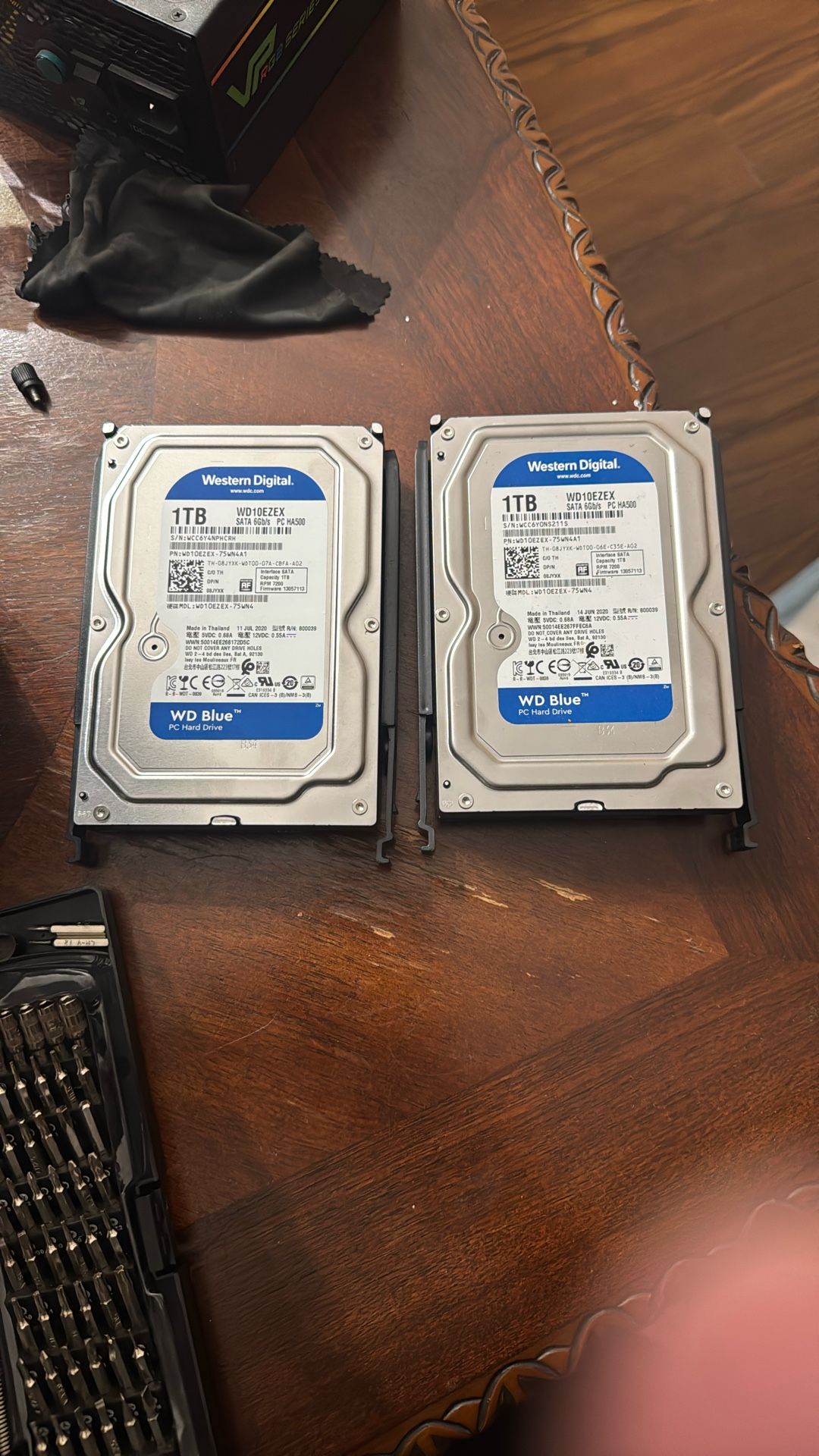 Two 1 Tb Hdd