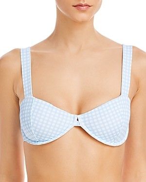 Aqua Swim Printed Underwire Bandeau Bikini Bra