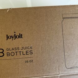 Joy 8 Glass Juice Bottles with Caps