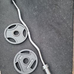 curl Bar N Weights 