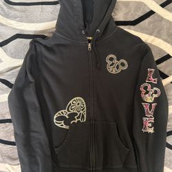 Disney love and peace zip up Youth Large