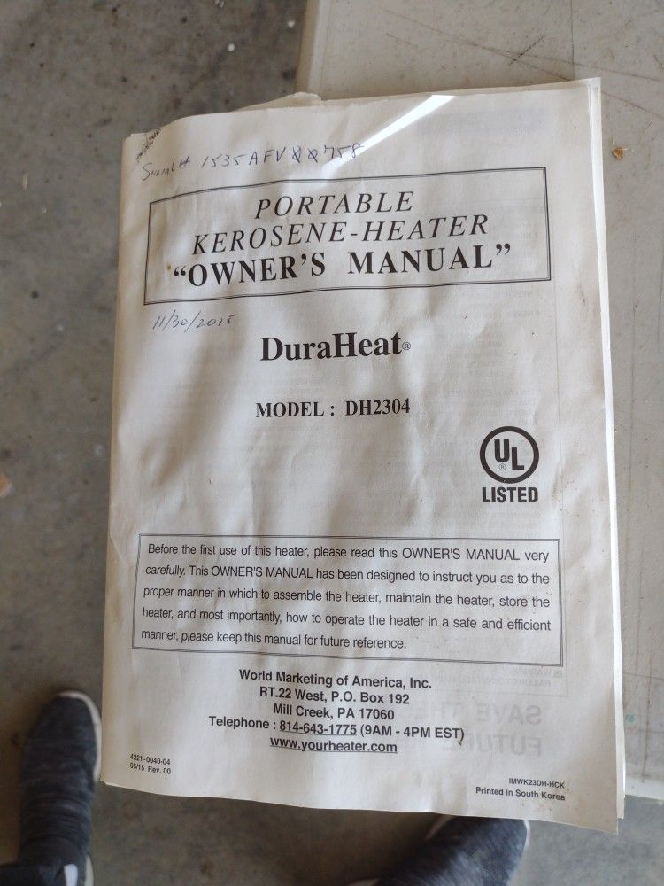 Dura Heat Portable Kerosene Heater