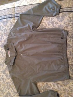 Men's Grand Slam pull over light jacket size medium Olive green