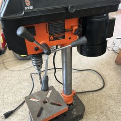 2.3-Amp 8 in. 5-Speed Cast Iron Benchtop Drill Press with 1/2 in. Chuck Capacity