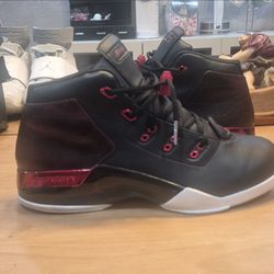 Air Jordan 17 Black Red High-Top Sneakers