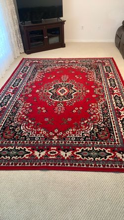 Red Persian-Style Area Rug