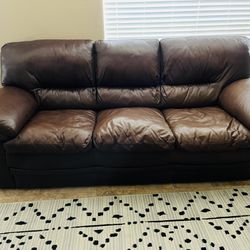 Brown Leather Couches