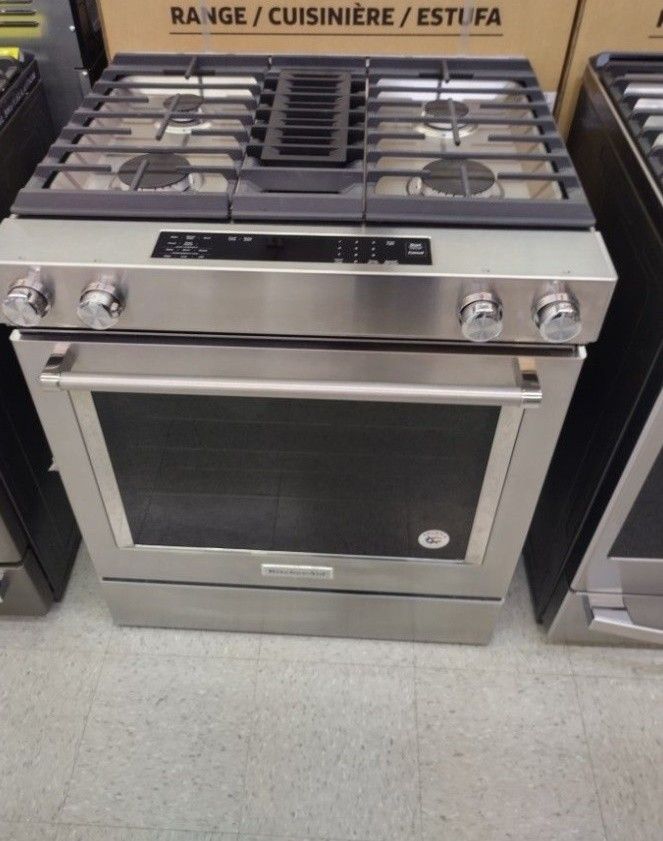 KITCHEN AID DOWN DRAFT DUAL FUEL RANGE OPEN BOX ITEM