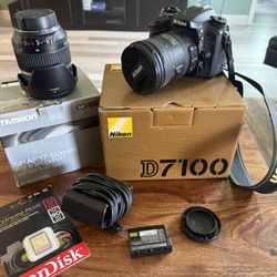Nikon D7100 Camera Package With Lens Battery. Camera Strap As Card