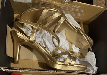 Naturalizer Gold Strappy Heeled Sandals