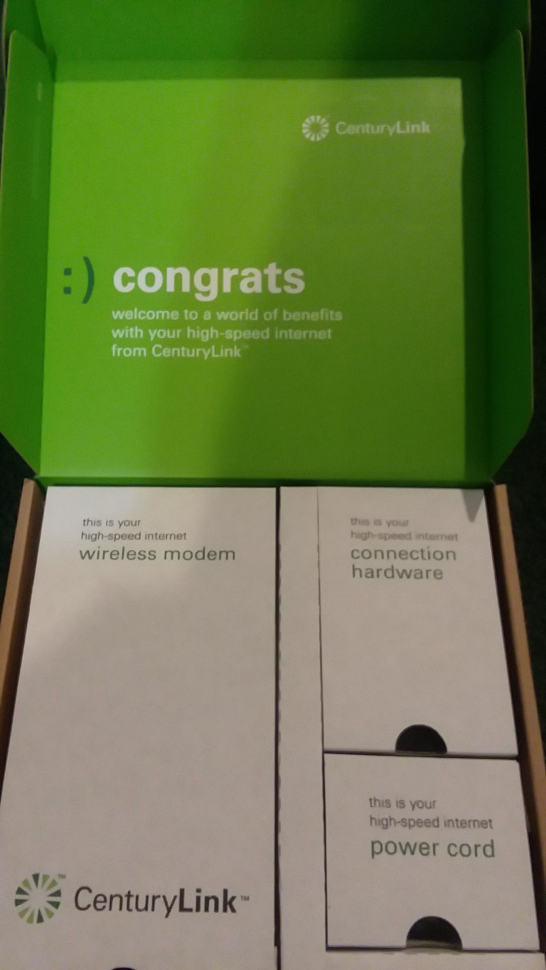 NEW Century Link wireless modem kit