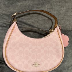 Coach Pink Powder Emily Shoulder Bag Crossbody With Charms