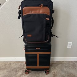 20” Carry On Suitcase With Backpack