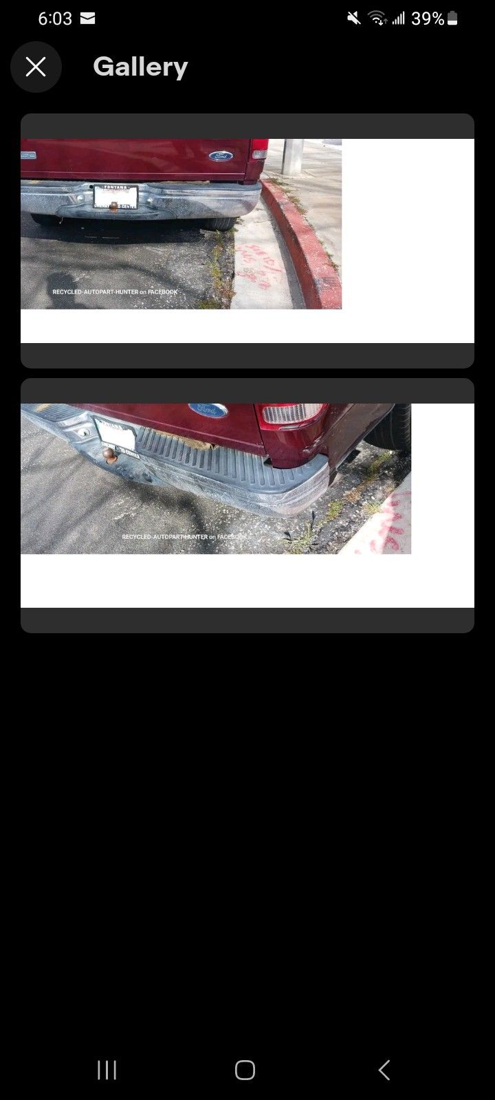 Ford F 150 F150 F 250 F250 rear bumper 1(contact info removed) 97-00