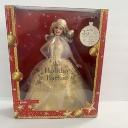 2023 Holiday Barbie Doll 35th Anniversary Blonde New Sealed